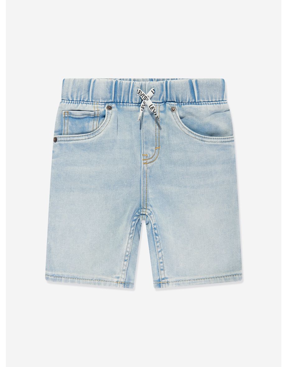 Shorts azul skinny Dobby para meninos