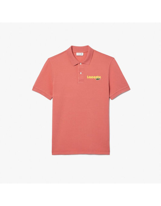 Camisa Polo Lacoste Regular Fit L.12.12 Washed Effect Masculina - Vermelha