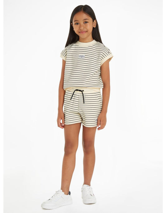 Set di pantaloncini in piqué multicolore per bambina 1985