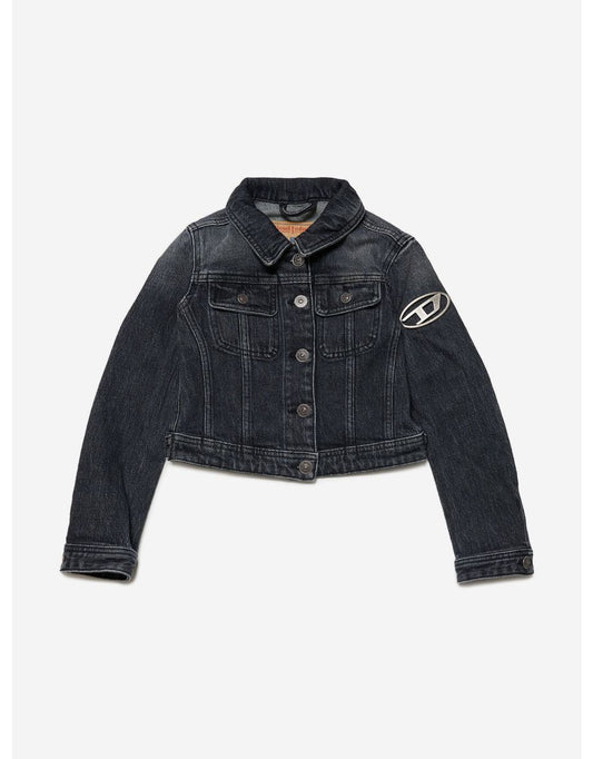Giacca di jeans nera da bambina