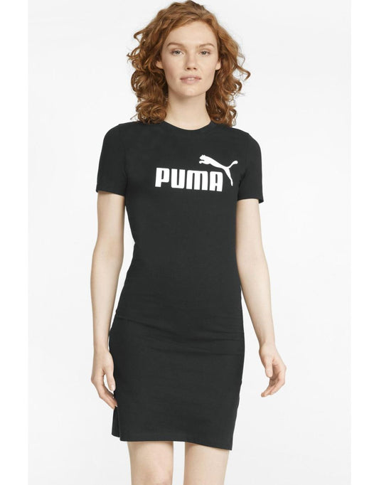 ESS Slim T-Shirt Dress in Puma Black
