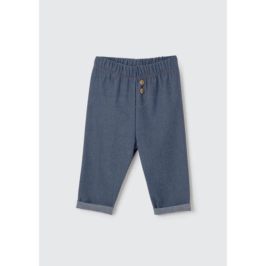 Calça de moletom de brim unissex para bebês