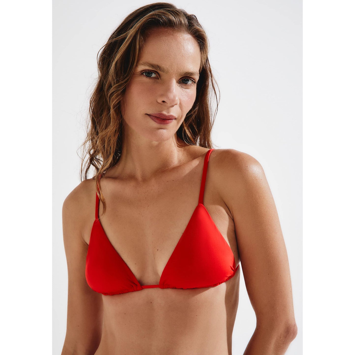 Top de bikini triángulo con tiras Lycra