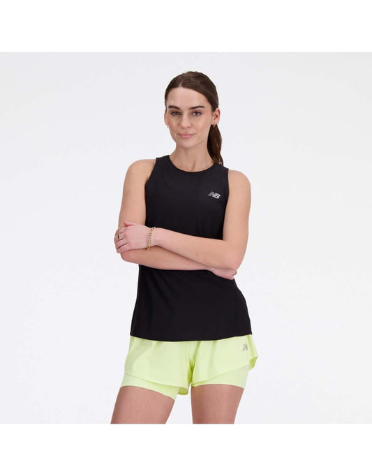 Canotta New Balance Black Jacquard Slim da donna