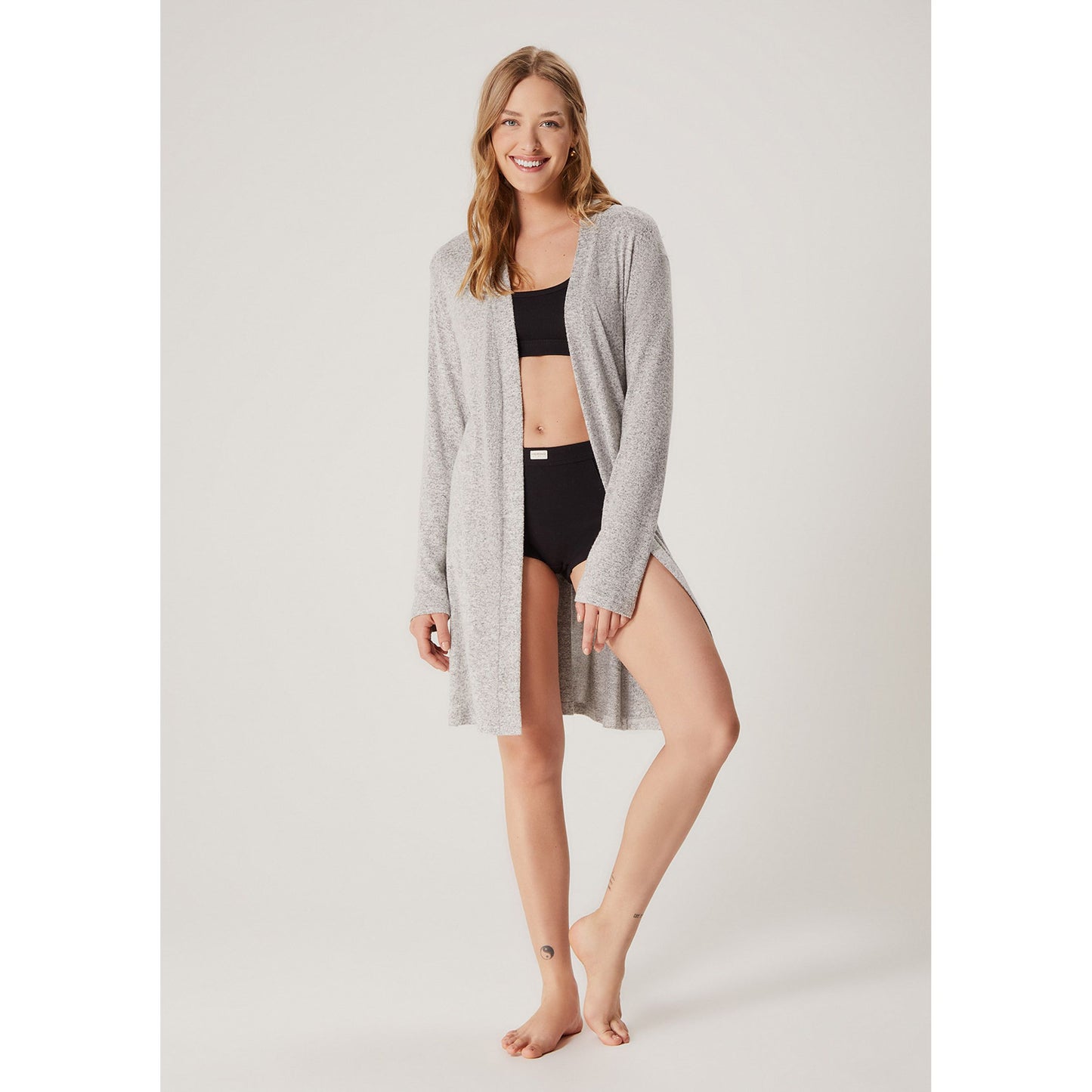 Albornoz de punto ligero para hombre