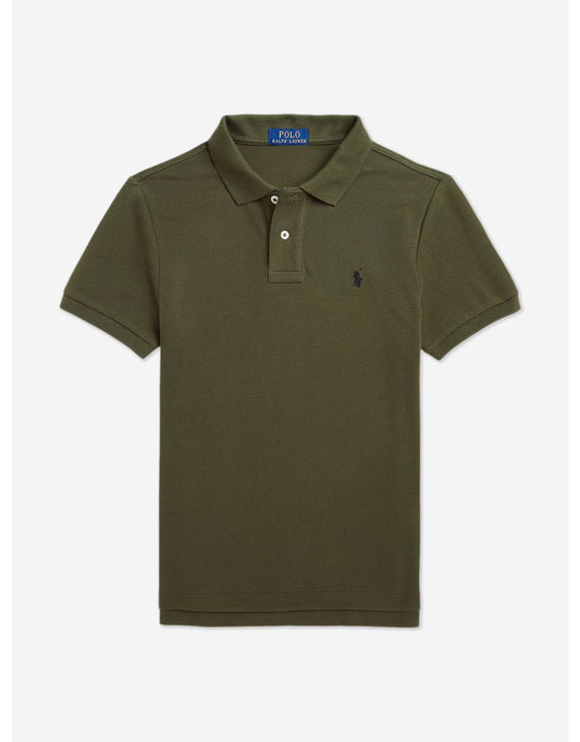 Camisa polo verde Slim Fit para meninos