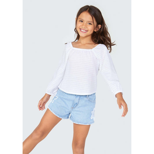 Top da bambina con manica 7/8