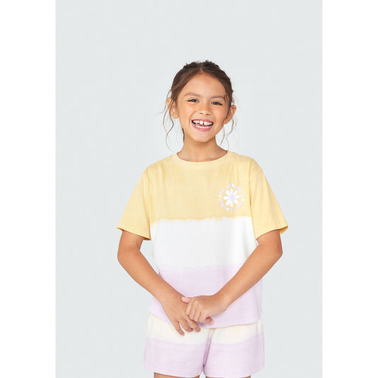 Maglietta a manica corta Dip Dye da bambina