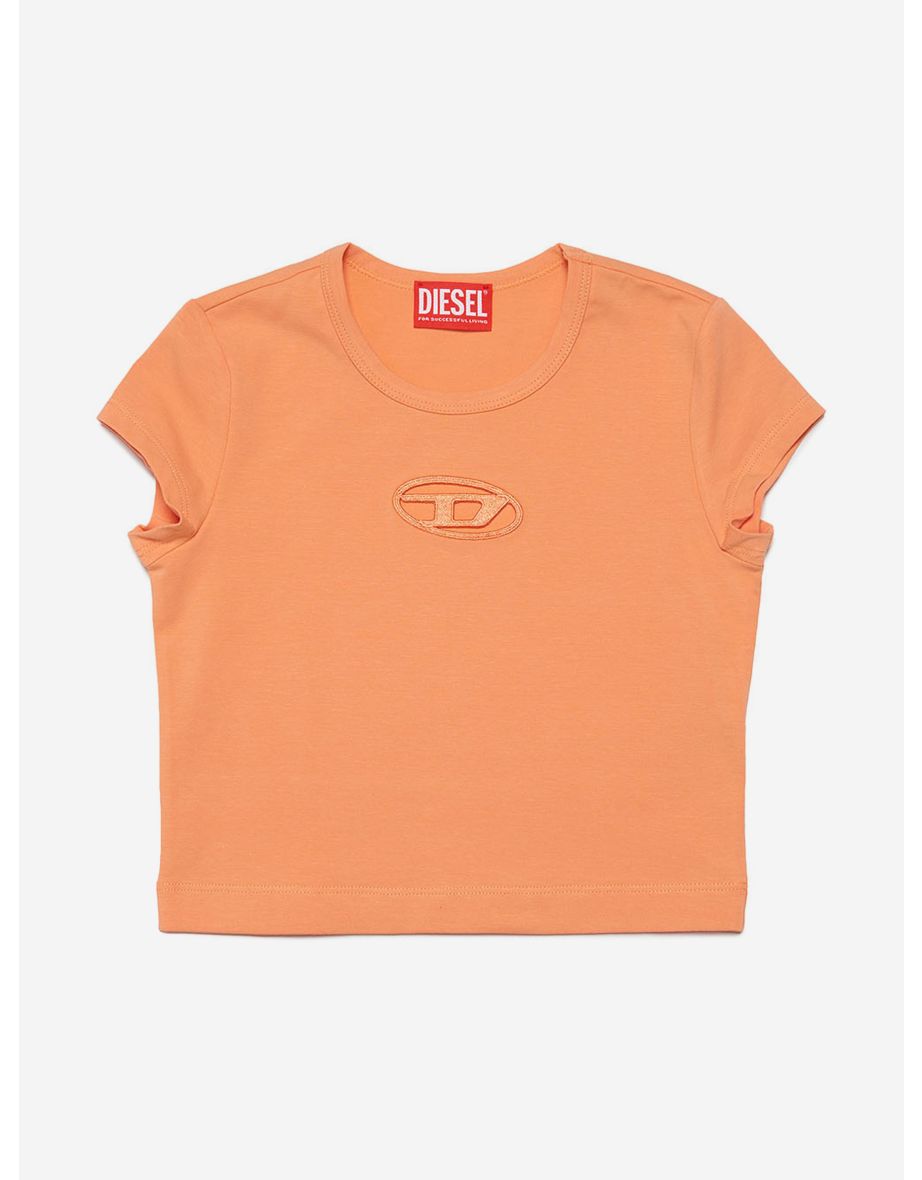Camiseta Logo para Niña en Naranja