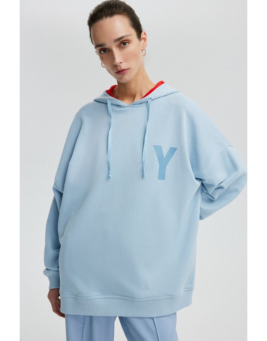 Felpa oversize con stampa a lettere