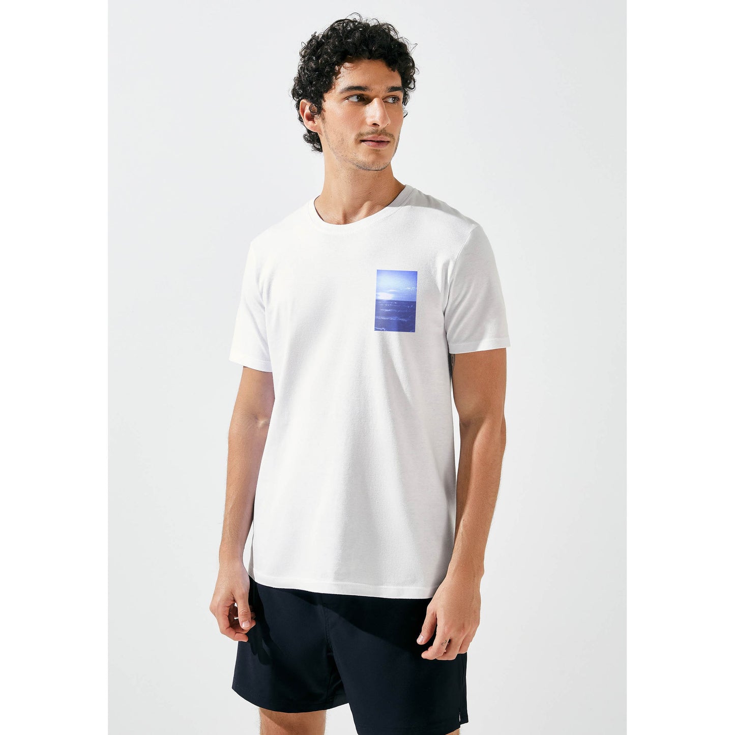 Camiseta estampada de super algodón para hombre