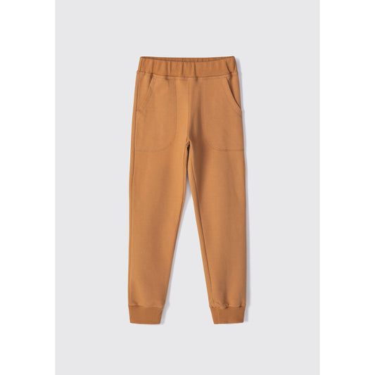 Calça de moletom infantil básica de lã para meninos