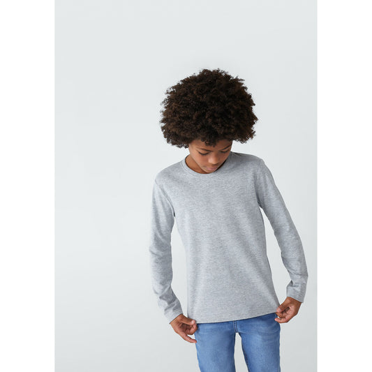 Camiseta unisex básica de manga larga para niños