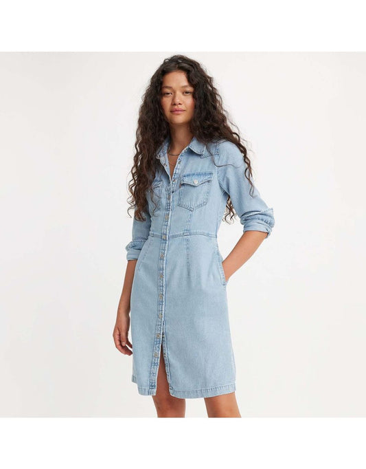 Vestido feminino Levi's Otto Western Dress em azul