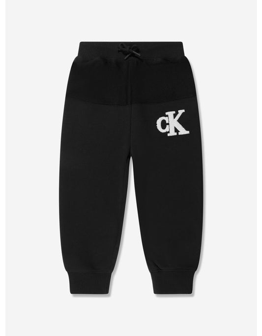 Joggers CK Black Toweling Loopback para meninos