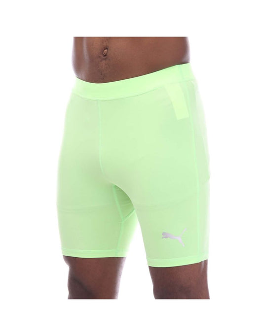 Calças curtas Puma LIGA Baselayer para homens - Verde