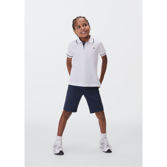 Polo Basic in cotone con ricamo per ragazzi