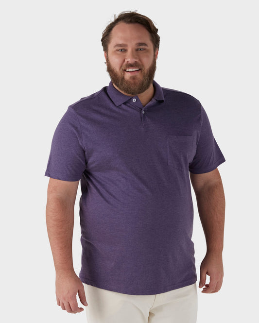 Polo Basic Plus Size con tasca - Viola