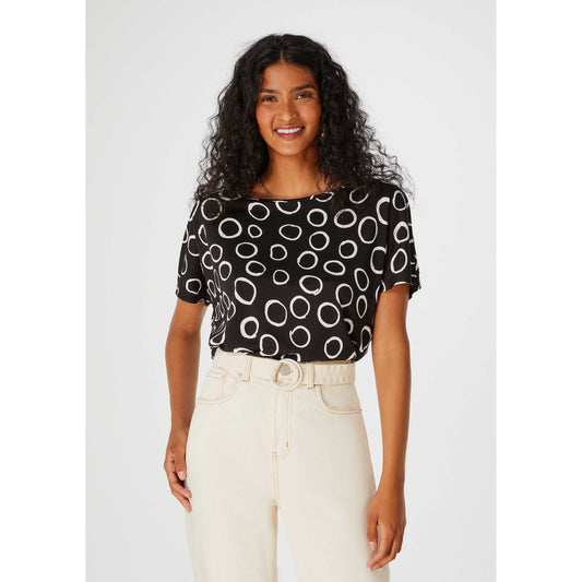 Top estampado de manga corta para hombre