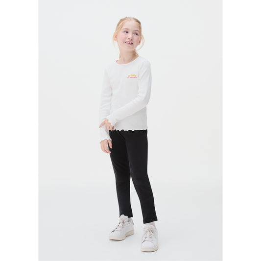 Leggings da bambina con felpa di base foderata in pile