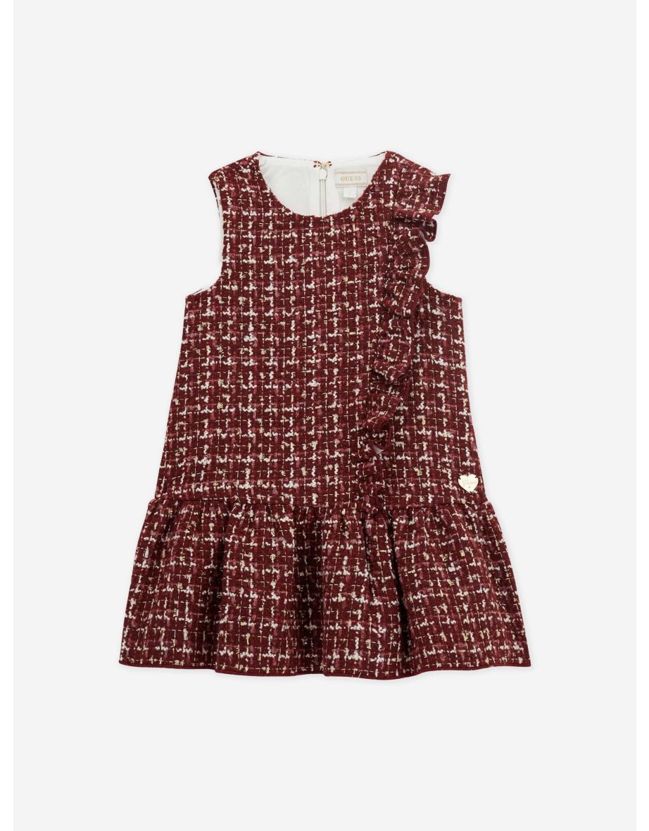 Vestito senza maniche Guess Girls Red Tweed