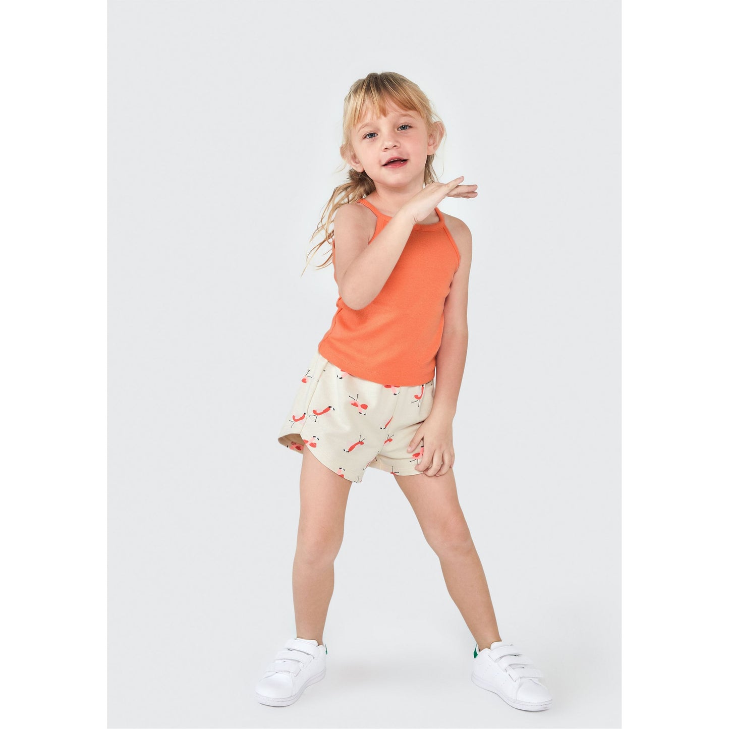 Camiseta de tirantes acanalada para niña