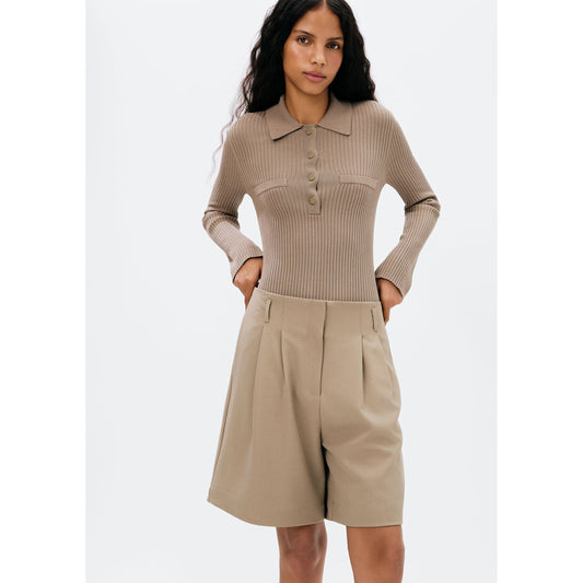 Shorts masculinos de ajuste reto e alfaiataria