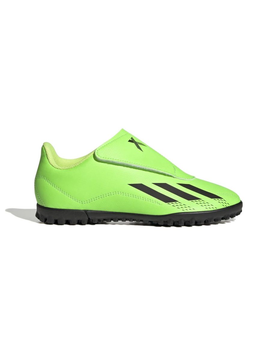 Chuteiras de futebol de grama verde Adidas X Speedportal.4 para meninos