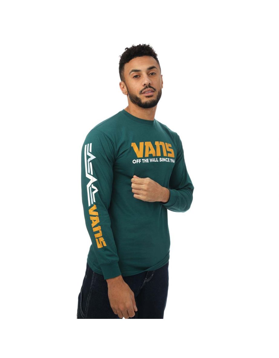 Maglietta Vans a maniche lunghe verde da uomo