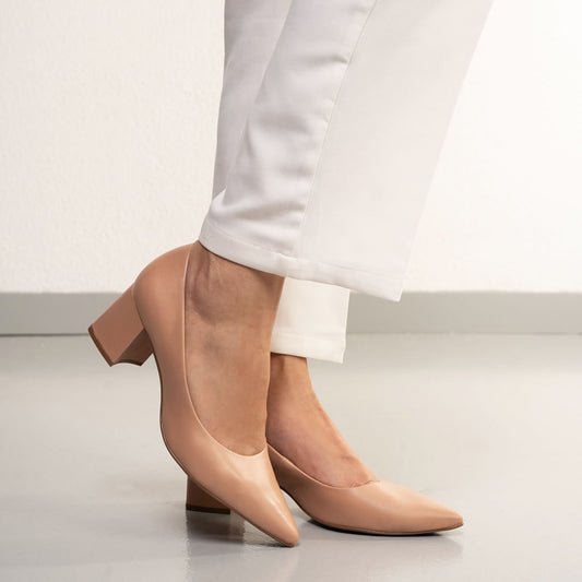 Zapatos de tacón bloque marrón para mujer Scarpin de Bottero