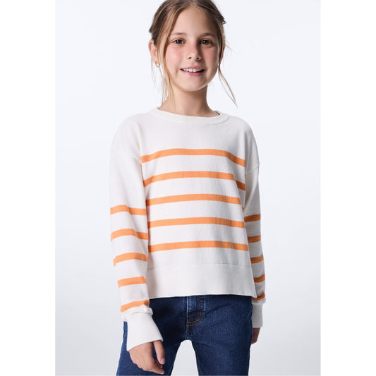 Maglione a righe da bambina