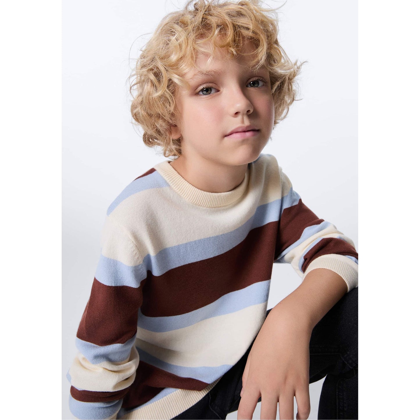 Maglione a righe per ragazzi