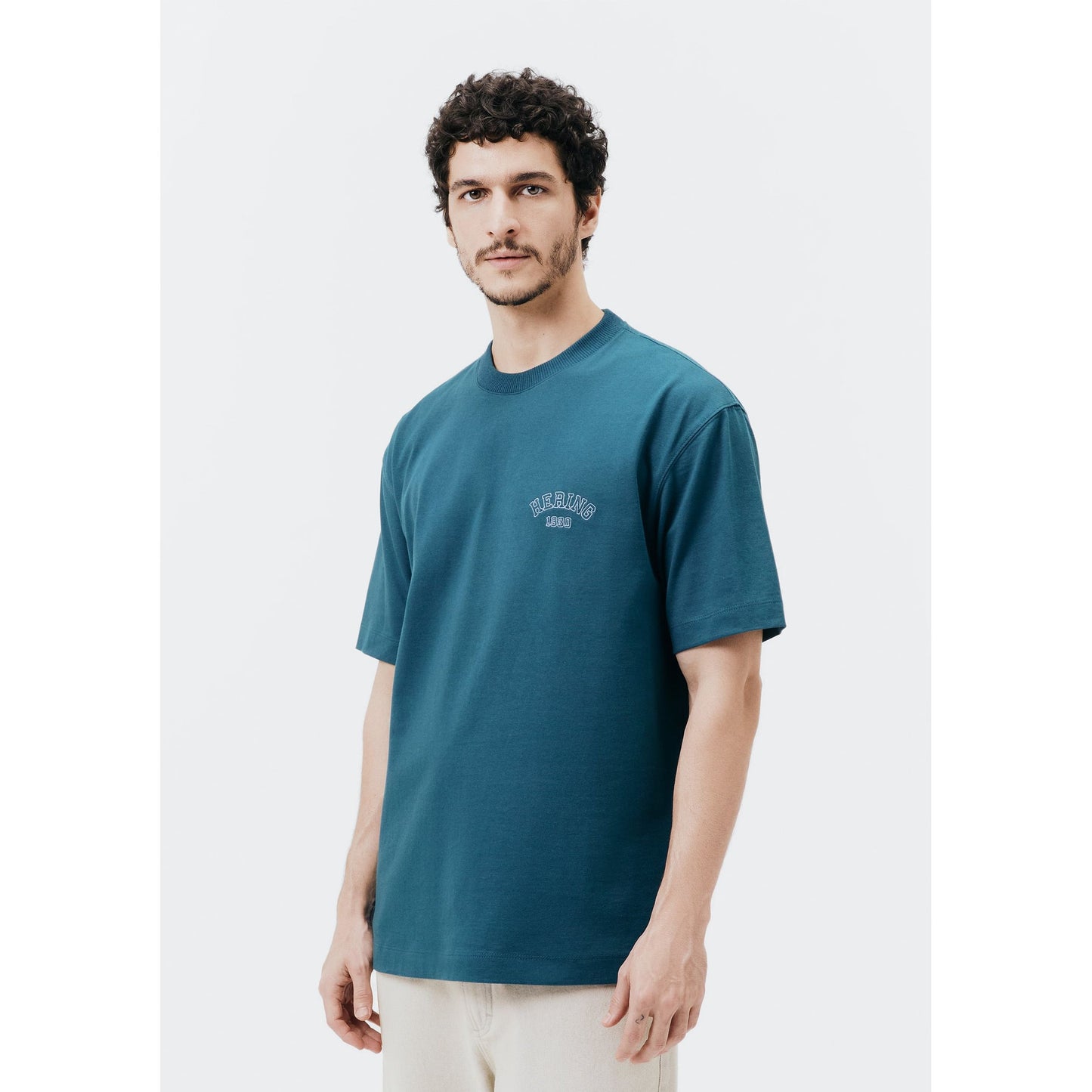 Camiseta bordada de manga corta Unisex Relaxed Fit