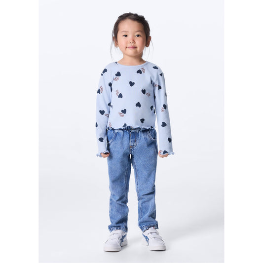 Pantaloni di jeans con sacchetto di carta per bambine