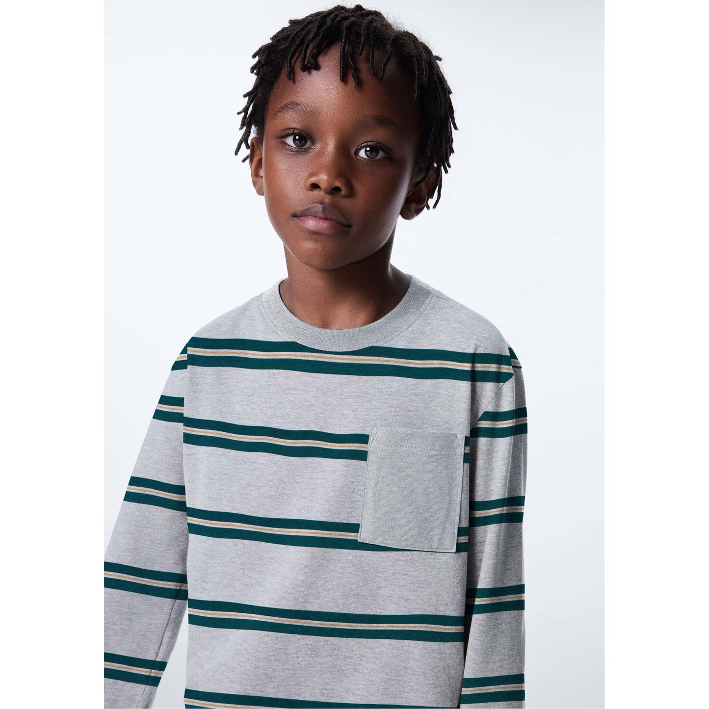 Maglietta Comfort da ragazzo con tessuto tinto in filo