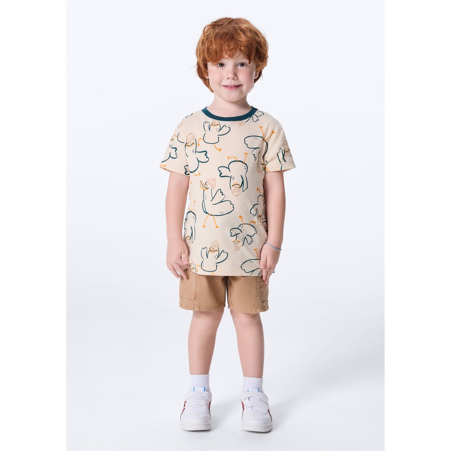 Shorts Cargo de cintura elástica para meninos