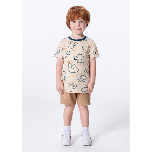 Pantaloncini Cargo a vita elastica da ragazzo
