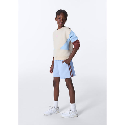 Pantaloncini corti da bambina con strisce laterali