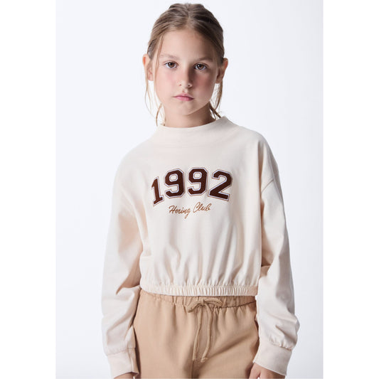 Maglione dolcevita stampato da bambina