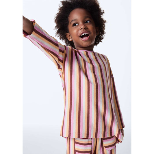 Maglione oversize tinto in filo per bambine