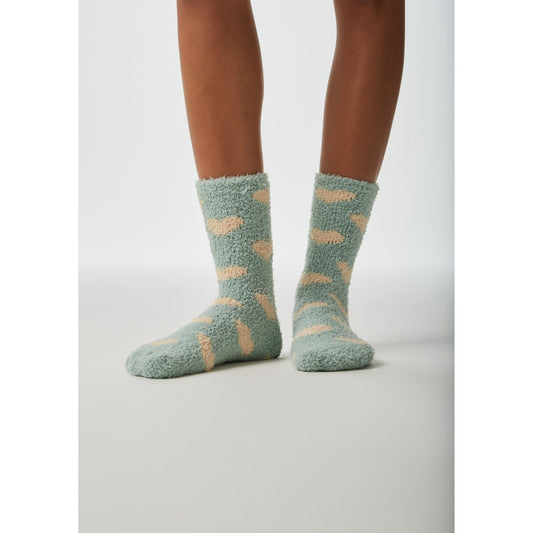 Calcetines largos unisex de punto con estampado de chenilla