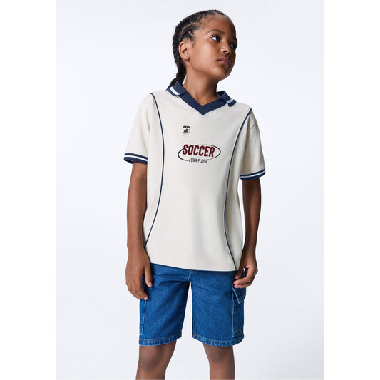 Shorts de brim com perna reta para meninos