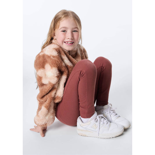 Leggings básicas com nervuras para meninas