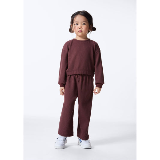 Pantaloni a gamba larga testurizzati da bambina