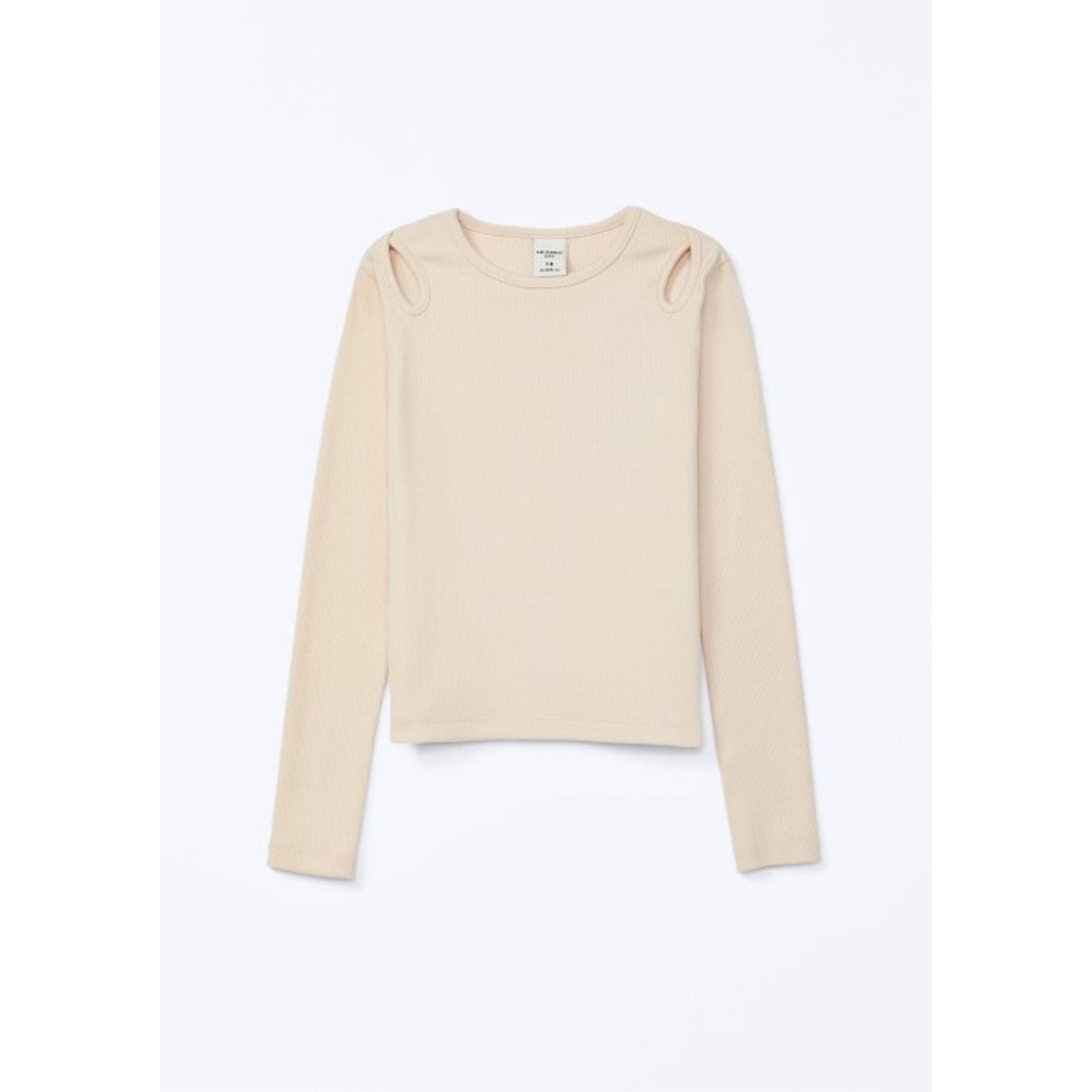 Top da bambina in maglia a coste