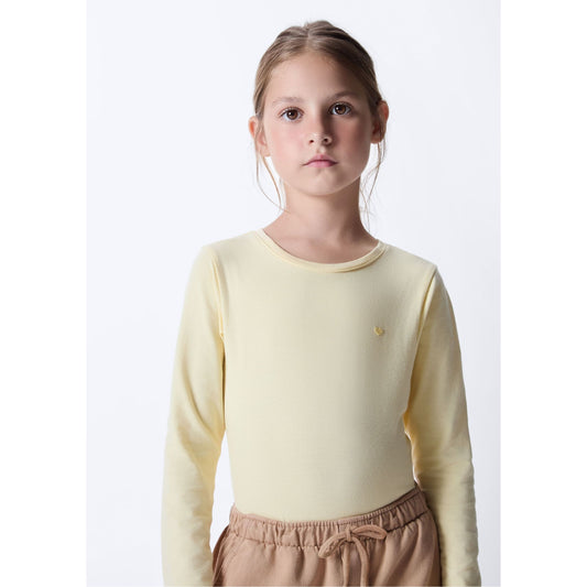 Top a manica lunga Basic da bambina con patch - Hering Kids