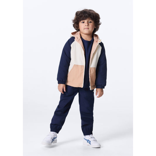Giacca con cappuccio in nylon da ragazzo
