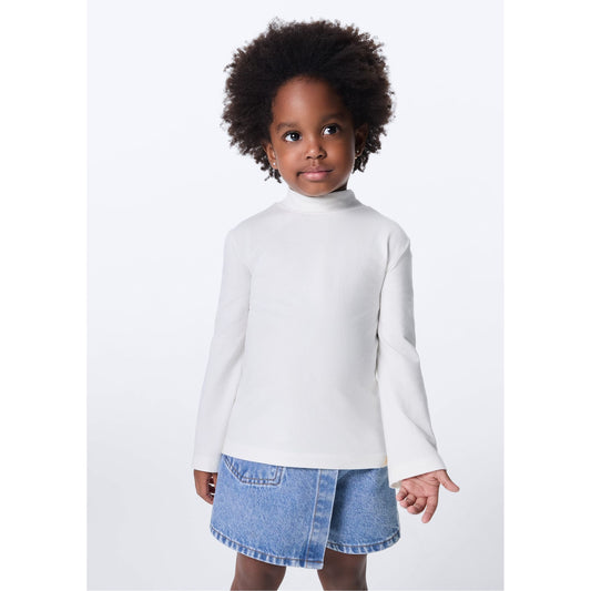 Blusa de gola alta para meninas pequenas