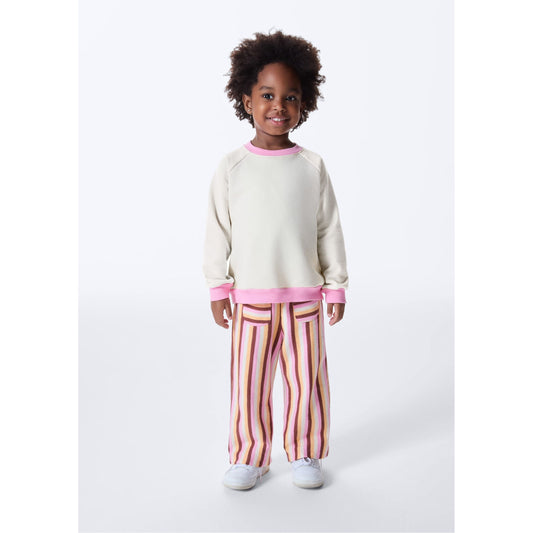 Pantaloni a gamba larga da bambina con vita elastica