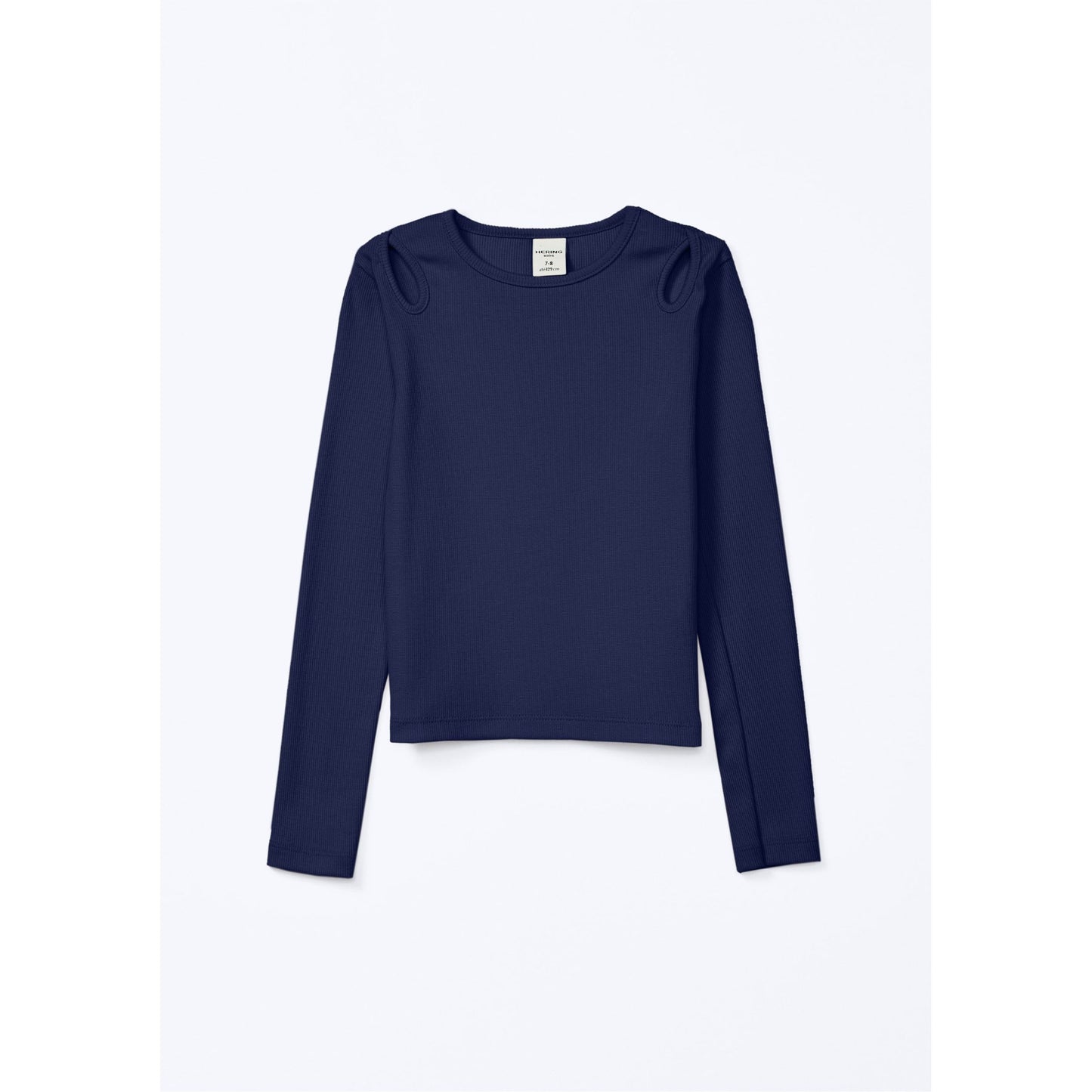 Top da bambina in maglia a coste